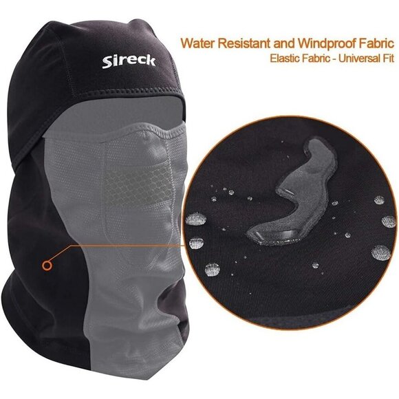 Men Black Winter Balaclava Ski Mask Fleece Windproof Thermal Face Cover Mask main image 6